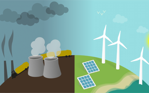 transition énergétique : comparaison entre centrales polluantes et énergies renouvelables